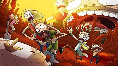 Rick and Morty Erwachsene Puzzle von 1000 klassischen Teilen Spiele Kinder Puzzle Spielzeug Pädagogisches Geschenk Familienset Wohnkultur 50x70cm von LNTYW