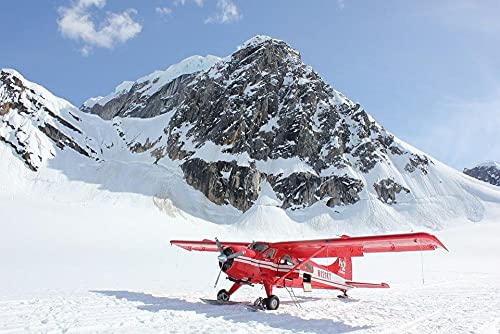 Schneeberg- und Flugzeugmodell-Puzzle, Erwachsenenpuzzle, Papierpuzzle, 1000-teiliges Puzzle für Erwachsene, 38 x 52 cm von LNTYW