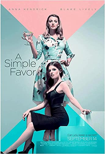 Simple Favor Filmposter PaperJigsaw Puzzle 1000 Teile Spielzeug für Erwachsene Dekompressionsspiel F26x38cm von LNTYW