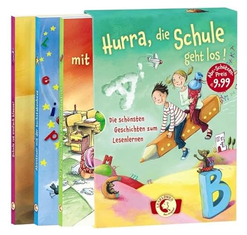 Hurra, die Schule geht los!: Das perfekte Geschenk zum Schulanfang zur Lesemotivation - Die schönsten Geschichten zum Lesenlernen - Schuber mit drei Bänden für Kinder ab 6 Jahren von LOEWE