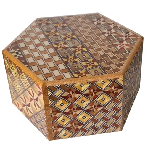 Logica Giochi Art. Yosegi Hexagon 6 Schritte - Japanische Geheimtruhe - Holzpuzzle von LOGICA GIOCHI