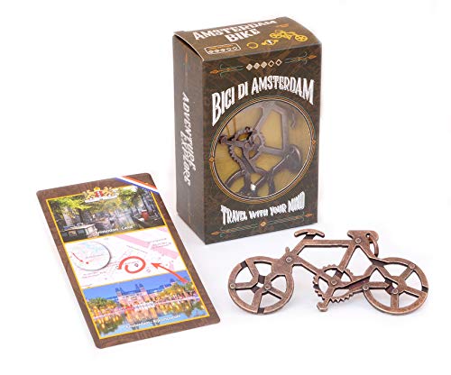 Logica Spiele Art. Amsterdam Fahrrad - Metallpuzzle - Schwierigkeitsgrad 3/6 Shwerig - Cast Puzzle - Resiseserie von LOGICA GIOCHI