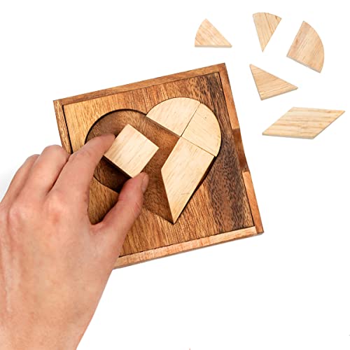 Logica Spiele Art. Herz Tangram - Geometrische Denkspiel aus Edlem Holz - 49 Figuren in 1 - Lernspiel - Taschen Version - Euklid Serie Logica Spiele Art. Herz Tangram - Geometrische Denkspiel aus Edlem Holz - 49 Figuren in 1 - Lernspiel - Taschen Version - Euklid Serie von LOGICA GIOCHI