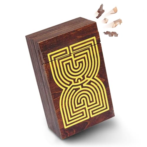 Logica Spiele Art. Labyrinth Puzzle Box - Geheimschachtel - Schwierigkeit 5/6 Unglaublich - Geschenkbox - Denkspiel aus Holz - Knobelspiel - Geduldspiel - Leonardo da Vinci Kollektion von LOGICA GIOCHI