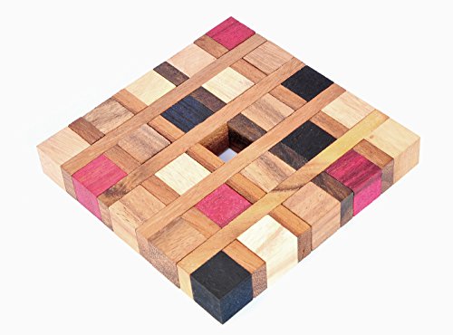 Logica Spiele Art. Parquet - Denkspiel aus Holz - Schwierigkeit 4/6 Extrem - Knobelspiel - Geduldspiel - Leonardo da Vinci Kollektion von LOGICA GIOCHI