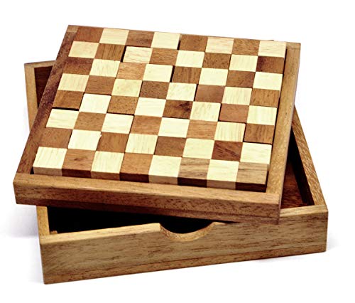 Logica Spiele Art. Pentamino 60 Rätsel In 1 - Denkspiel aus Holz - Schwierigkeit 3/6 Schwierig und 4/6 Extrem - Knobelspiel - Geduldspiel - 1 Brettspiel - Euklid Serie von LOGICA GIOCHI