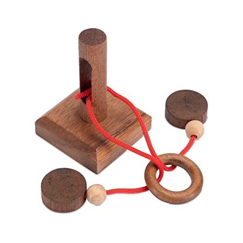 Der gefangene Ring - Schnurpuzzle - Denkspiel - Knobelspiel - Geduldspiel - Logikspiel aus Holz Der gefangene Ring - Schnurpuzzle - Denkspiel - Knobelspiel - Geduldspiel - Logikspiel aus Holz von LOGOPLAY