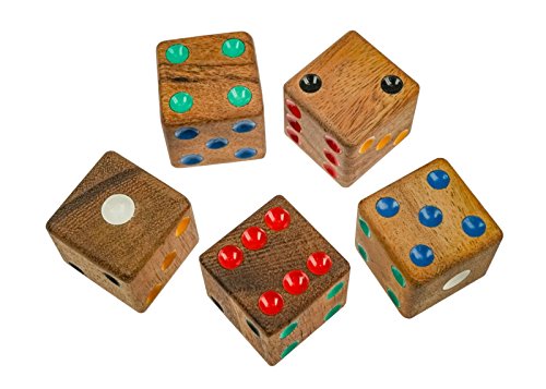 LOGOPLAY 5 Holzwürfel im Set - Spielwürfel 4 cm Kantenlänge aus Holz mit farbigen Punkten LOGOPLAY 5 Holzwürfel im Set - Spielwürfel 4 cm Kantenlänge aus Holz mit farbigen Punkten von LOGOPLAY