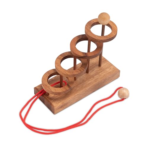 Vier Ringe - Schnurpuzzle - Denkspiel - Knobelspiel - Geduldspiel - Logikspiel aus Holz Vier Ringe - Schnurpuzzle - Denkspiel - Knobelspiel - Geduldspiel - Logikspiel aus Holz von LOGOPLAY