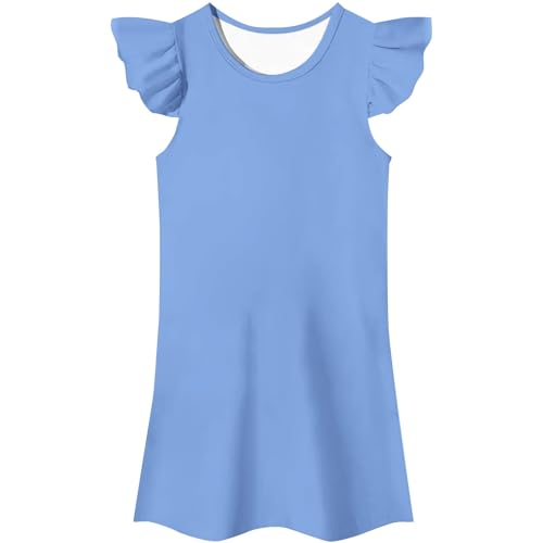 LOIJMK Vestido Falda Kleid Kostüm Mädchen Fancy Dress Up Cosplay Kleidung Shirt Mädchen (Blue, 100) von LOIJMK