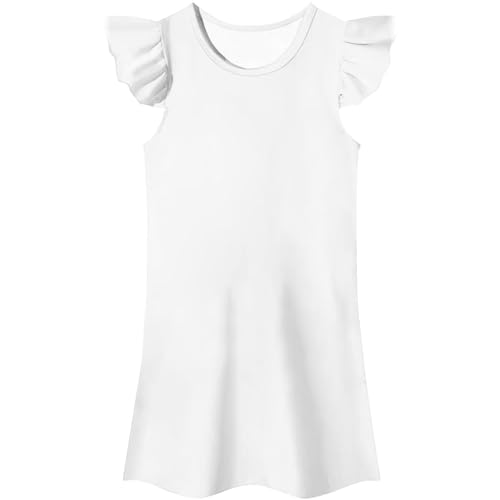 LOIJMK Vestido Falda Kleid Kostüm Mädchen Fancy Dress Up Cosplay Kleidung Shirt Mädchen (White, 100) von LOIJMK