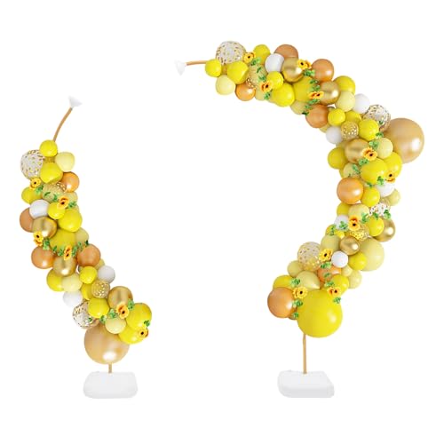 Luftballon Gestell Kit, 150/250cm Goldfarbenes Blumenbogen-Hintergrund-Set, Flexibler Deko Rahmen Halterung Für Hochzeit Fotografie Feierdekoration Jubiläum Feiertage Garlands Luftballon Gestell Kit, 150/250cm Goldfarbenes Blumenbogen-Hintergrund-Set, Flexibler Deko Rahmen Halterung Für Hochzeit Fotografie Feierdekoration Jubiläum Feiertage Garlands von LOIRIIC