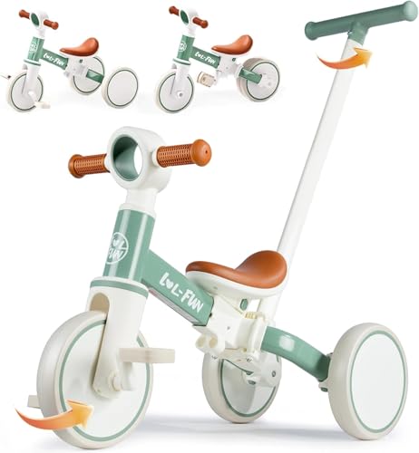 LOL-FUN 5 in 1 Laufrad Dreirad, Laufräder Kinderdreirad mit schubstange, Dreirad Lauffahrrad für Kinder ab 1 Jahre Jungen Mädchen Geschenk LOL-FUN 5 in 1 Laufrad Dreirad, Laufräder Kinderdreirad mit schubstange, Dreirad Lauffahrrad für Kinder ab 1 Jahre Jungen Mädchen Geschenk von LOL-FUN