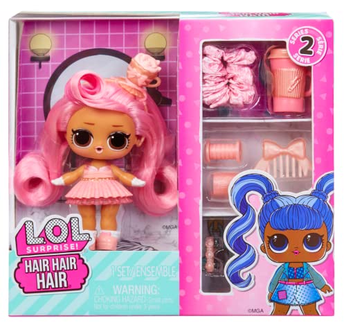 L.O.L. Surprise! Hair Dolls Serie 2 — Packung 10 Überraschungen aus, darunter eine Sammlerpuppe mit echtem Haar, Mode und Accessoires — geeignet für Kinder ab 4 Jahren (zufällige Farbe/Modell) von LOL SURPRISE