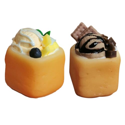 LOLIPPYY 2 Stücke Teiliges Miniatur Dessert Realistische Mini Eiscreme und Toast Modelle für Puppenhaus Lebendige Farben Leicht Tragbar für Kreative Rollenspiele und Mikrolandschaften LOLIPPYY 2 Stücke Teiliges Miniatur Dessert Realistische Mini Eiscreme und Toast Modelle für Puppenhaus Lebendige Farben Leicht Tragbar für Kreative Rollenspiele und Mikrolandschaften von LOLIPPYY