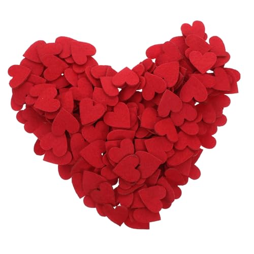 LOLIPPYY 200 Stück Filzherzen Rot Herzform Bastelkonfetti für Valentinstag Tischdeko Blumen Nähen Dekoration LOLIPPYY 200 Stück Filzherzen Rot Herzform Bastelkonfetti für Valentinstag Tischdeko Blumen Nähen Dekoration von LOLIPPYY