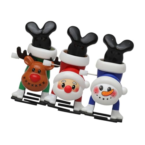 LOLIPPYY 3 Stück Teiliges Aufziehspielzeug Weihnachten mit Weihnachtsmann Rentier Schneemann Motiv Dekoratives Tischornament und Lustiges Xmas für Weihnachtsstrumpf Füller und Party LOLIPPYY 3 Stück Teiliges Aufziehspielzeug Weihnachten mit Weihnachtsmann Rentier Schneemann Motiv Dekoratives Tischornament und Lustiges Xmas für Weihnachtsstrumpf Füller und Party von LOLIPPYY