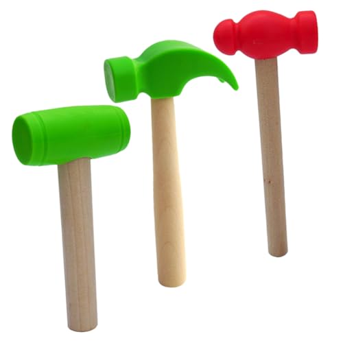 LOLIPPYY 3 Stück Teiliges Holzspielzeug Hammer Kinderfreundliche Simulation Mallet Verbessert Griffkraft Beweglichkeit und Koordination Sicheres Design für Kleinkinder für Rollenspiele und LOLIPPYY 3 Stück Teiliges Holzspielzeug Hammer Kinderfreundliche Simulation Mallet Verbessert Griffkraft Beweglichkeit und Koordination Sicheres Design für Kleinkinder für Rollenspiele und von LOLIPPYY