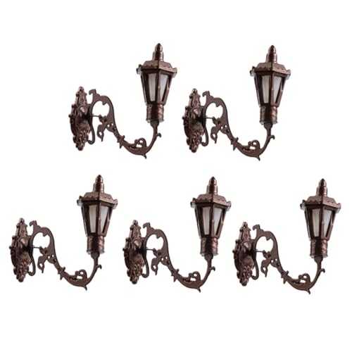 LOLIPPYY 5 Stück Teiliges Miniatur Wandlampen Modellset aus Edelstahl und Abs Realistische Simulation für Puppenhaus Sandtisch und Minigarten Dekoration Sicher und Vielseitig Einsetzbar LOLIPPYY 5 Stück Teiliges Miniatur Wandlampen Modellset aus Edelstahl und Abs Realistische Simulation für Puppenhaus Sandtisch und Minigarten Dekoration Sicher und Vielseitig Einsetzbar von LOLIPPYY
