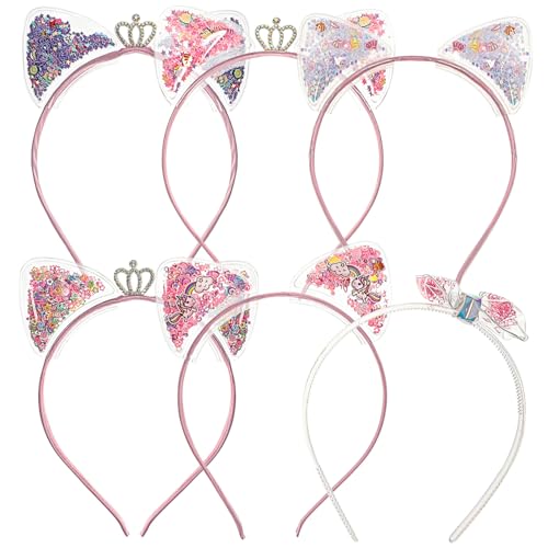 LOLIPPYY 6 Stück Teiliges Katzenohren Haarreifen für Kleine Mädchen Glitzernde Stirnbänder aus Langlebigem Sicherem Material Leicht und Bequem für Party Karneval und Alltagsmode LOLIPPYY 6 Stück Teiliges Katzenohren Haarreifen für Kleine Mädchen Glitzernde Stirnbänder aus Langlebigem Sicherem Material Leicht und Bequem für Party Karneval und Alltagsmode von LOLIPPYY
