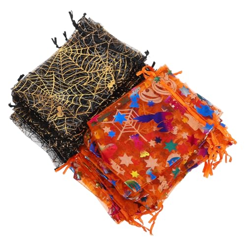 LOLIPPYY 60 Stück Halloween Geschenkbeutel mit Kordelzug Organza Netzbeutel mit Kürbis und Spinnenmotiv Party Mitgebsel Taschen für Süßigkeiten Snacks für Halloween Partys und Treats LOLIPPYY 60 Stück Halloween Geschenkbeutel mit Kordelzug Organza Netzbeutel mit Kürbis und Spinnenmotiv Party Mitgebsel Taschen für Süßigkeiten Snacks für Halloween Partys und Treats von LOLIPPYY