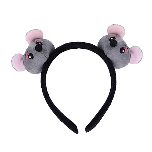 LOLIPPYY Haarreifen Für Das Neue Jahr Party-haarreifen Haarreifen Ratten-stirnband Neujahr Kopfschmuck Light Grey von LOLIPPYY