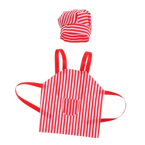 LOLIPPYY Miniatur Puppenhaus Kochset mit Rot Weiß Gestreiftem Mini Kochschürze und Bäckermütze Detailreiche Puppenhaus Zubehör für Basteln Dekorieren und Puppenliebhaber LOLIPPYY Miniatur Puppenhaus Kochset mit Rot Weiß Gestreiftem Mini Kochschürze und Bäckermütze Detailreiche Puppenhaus Zubehör für Basteln Dekorieren und Puppenliebhaber von LOLIPPYY