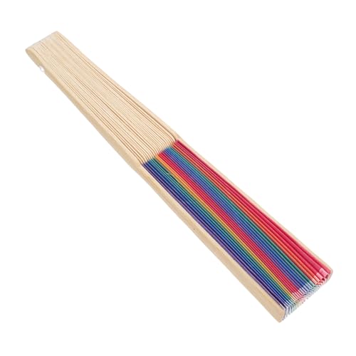 LOLIPPYY Regenbogen Faltfächer Bamboo Handfächer Bunt Tragbar für Party Hochzeit Tanz Lgbtq Dekoration LOLIPPYY Regenbogen Faltfächer Bamboo Handfächer Bunt Tragbar für Party Hochzeit Tanz Lgbtq Dekoration von LOLIPPYY
