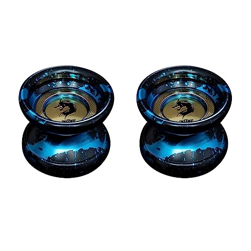 LOLPALONE 2 Stücke Professionelles Butterfly Yoyo Alloy Responsive Yoyo 10 Ball Bearing Yoyo für Fortgeschrittene Spieler mit 20 Saiten von LOLPALONE