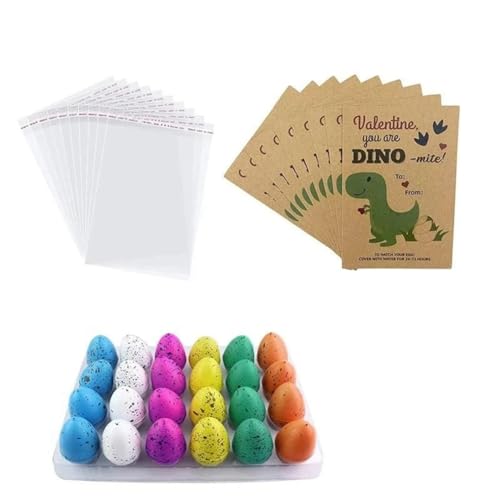 LOLPALONE 24 Stück Mini Zauber Bruteier Dinosauriereier Aufblasbar zur Behandlung von Kindern Geburtstagsgeschenke für Gäste Baby Shower für Spielzeug Einfach zu bedienen von LOLPALONE