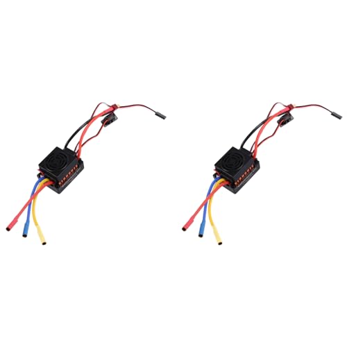 LOLPALONE 2X Bürstenloser Motor 60A Wasserdichter ESC Elektrischer Geschwindigkeit Regler für 1/10 1/12 1/16 RC Auto Teile Zubehör Teile von LOLPALONE