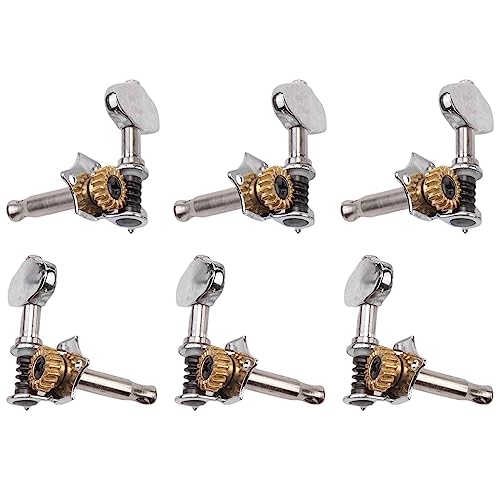 LOLPALONE 3L3R 6 Stück 1:18 Gitarre String Tuning Pegs Tuner Machine Heads Knöpfe Tuning Keys für akustische oder elektrische Gitarre von LOLPALONE