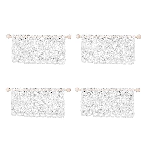 LOLPALONE 4 x Vorhänge Zubehör für Miniatur-Möbel Valance mit im Maßstab 1:12 Beige von LOLPALONE