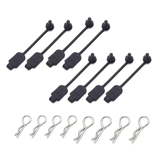 LOLPALONE 8 PCS RC Car Body Clip Gummi Schale Feste Schnalle Block 8301 Ersatzzubehör für Ersatzteile für Fahrzeuge Arrma 1/8 1/10 1/16 von LOLPALONE