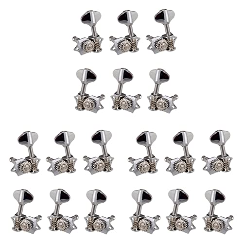 LOLPALONE 9L9R 18 Stück 1:18 Gitarre String Tuning Pegs Tuner Machine Heads Knöpfe Tuning Keys für akustische oder elektrische Gitarre von LOLPALONE