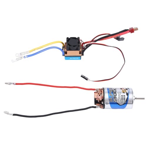 LOLPALONE Geschwindigkeitsregler ESC gebürstet wasserdicht mit Bürstenmotor 550 11T und 480A mit 5V/3A BEC für 1:10 RC Crawler Axial SCX10 TRX4 von LOLPALONE