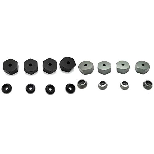 LOLPALONE Metall-Kombinator-Radnaben-Sechskant-Adapter für D12, C24, C34, B24, B36, MN, D90, D99, Schwarz und , 2 Stück von LOLPALONE