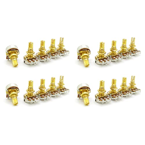 LOLPALONE Potentiometer für Gitarre Volume Audio und Tonpfannen Steuerung Schalter A500K Potentiometer für geteilten Baum Gold Pack of 20 von LOLPALONE