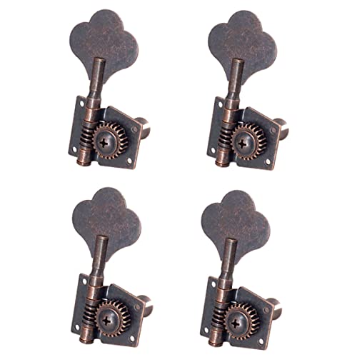 LOLPALONE Vintage Open Bass Gitarre Tuning Key Pegs Machine Tuner 4R für Bass One 4 Saiten Red Bronze von LOLPALONE