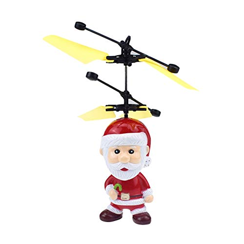 LOLPALONE Weihnachten Santa Toy Flying Weihnachtsmann Flugzeuge Toy Sensor Helicopter Induction Toys Glowing von LOLPALONE