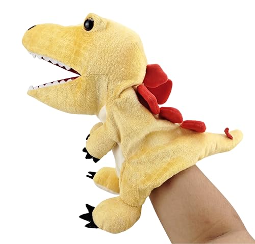 LOMTRATS Dinosaurier-Handpuppen für Kinder, Kleinkind enthält Triceratops und Tyrannosaurus Rex mit beweglichen offenen Mündern, perfekt zum Geschichtenerzählen,Geburtstagsgeschenke von LOMTRATS