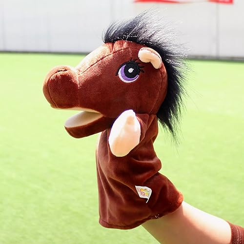 LOMTRATS Handpuppen für Kinder, Kleinkind enthält Wolf, Tiger, Löwe, AFFE und bewegliche offene Münder, perfekt zum Geschichtenerzählen, Unterrichten, im Vorschulalter und als Geburtstagsgeschenk von LOMTRATS