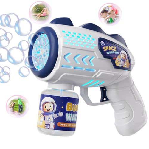 LOMUG Seifenblasenpistole Kinder, Automatische Seifenblasenmaschine Seifenblasenspielzeug Seifenblasen Pistole 4000+ Blasen/Minute Blasenspielzeug Geschenk für Kinder Outdoor Geburtstag Hochzeit Party von LOMUG