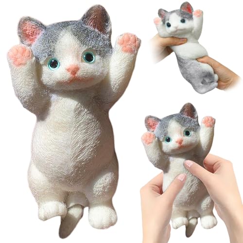 LOMUG Taba Squishy Katze Toy, Squishy Klebrig Quetschspielzeuge, Squishy Katze Squeeze Spielzeug, Niedlich Katze Fidget Toys, Katze Squishy Toy, Anti Stress Spielzeug für Erwachsene & Kinder(20x10CM) von LOMUG