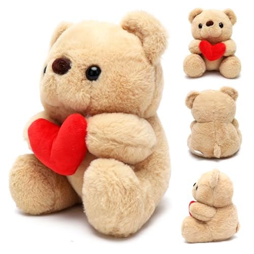 LOMUG Teddybär Plüsch, Stofftier Teddy, Plüschteddy Schmusetier, Kuschelbär Plüschbär Kuscheltier Spielzeug Dekozimmer Kissen Geschenke für Frauen zum Geburtstag Valentinstag (Braun) von LOMUG