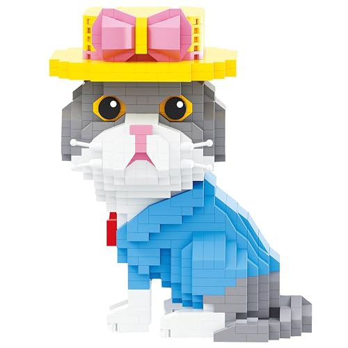 LONESTAR I Marke Balody I Mini Klemmbausteine I Nanoblocks I 3D Puzzle I Katzen (Katze mit Hut) von LONESTAR