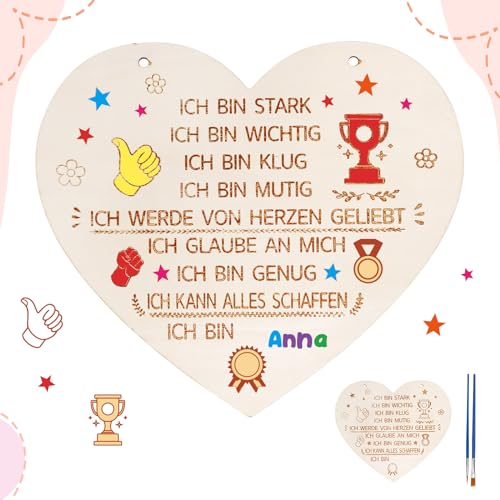 LOPOTIN Wallboards Einschulung Geschenke Affirmation Holzschild Schulanfang Geschenk Schultüten von LOPOTIN