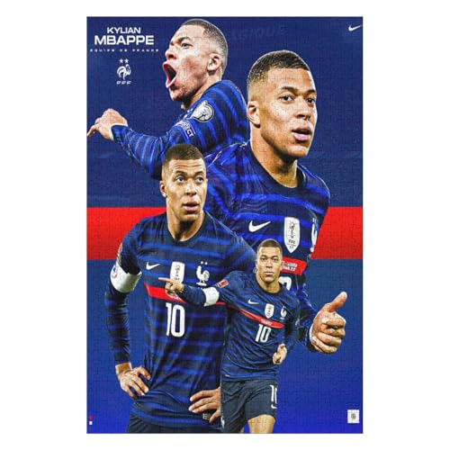 Mbappe 1000-teiliges Puzzle Für Erwachsene - Wooden Puzzles 1000-teiliges Puzzle Für Erwachsene | Rätsel (75x50) cm von LOPUCK