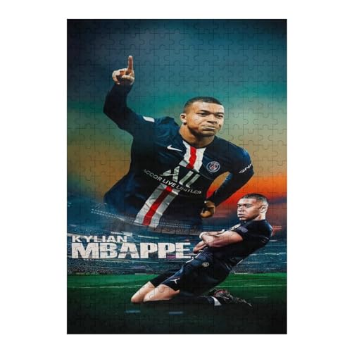 Mbappe Puzzle Für Erwachsene 300 Teile Wooden Puzzles Für Großes Puzzle Familie Herausfordernde Spiele Unterhaltung Spielzeug Geschenke Puzzles (40x28) cm von LOPUCK