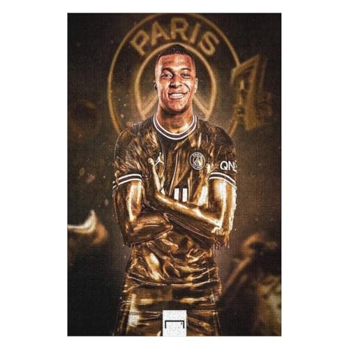 Mbappe Puzzle - Puzzles Für Erwachsene 1000 | Wooden Puzzles 1000 Teile Für Erwachsene | Rätsel | Rätsel (75x50) cm von LOPUCK